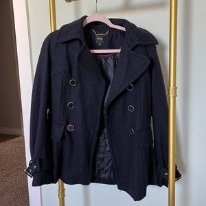 Navy Blue  Pea Coat - Express Size Medium
